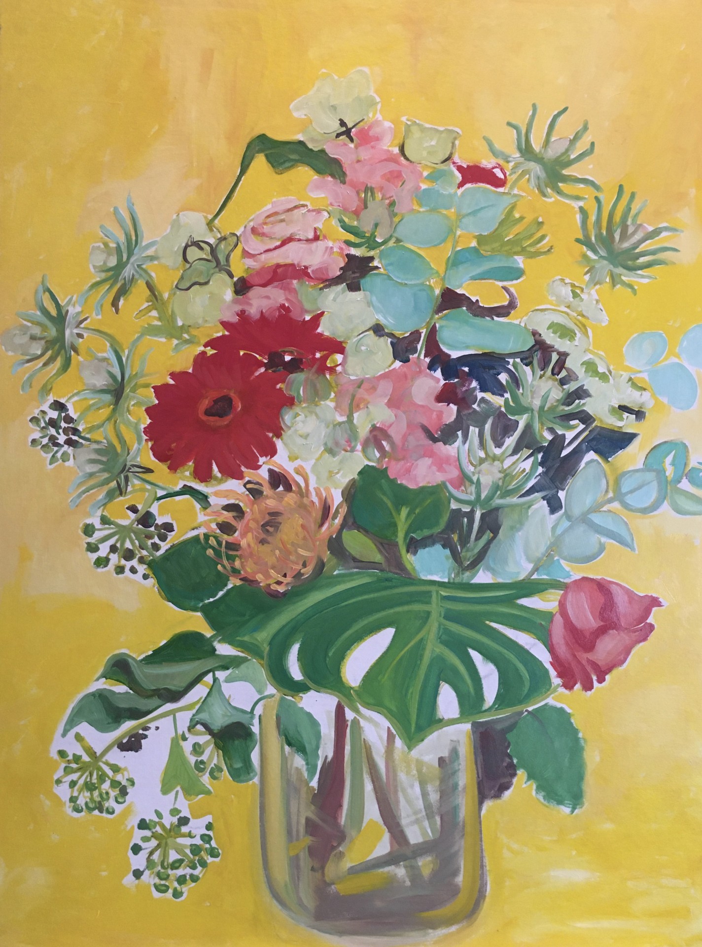 #33 Bouquet de mariage / Huile sur carton / 60 x 80 cm / 2023