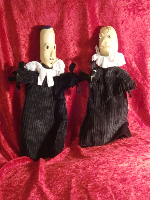 Torribo et Cristobal  / Pâte à bois, tissu