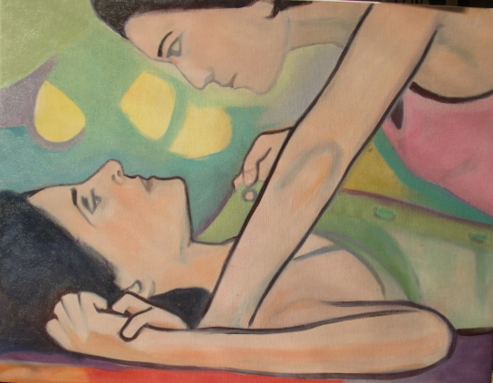 #64  /2011 / huile sur papier / 42 x 56 cm