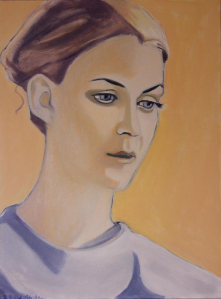 #93 /2014 / huile sur papier / 55 x 45 cm