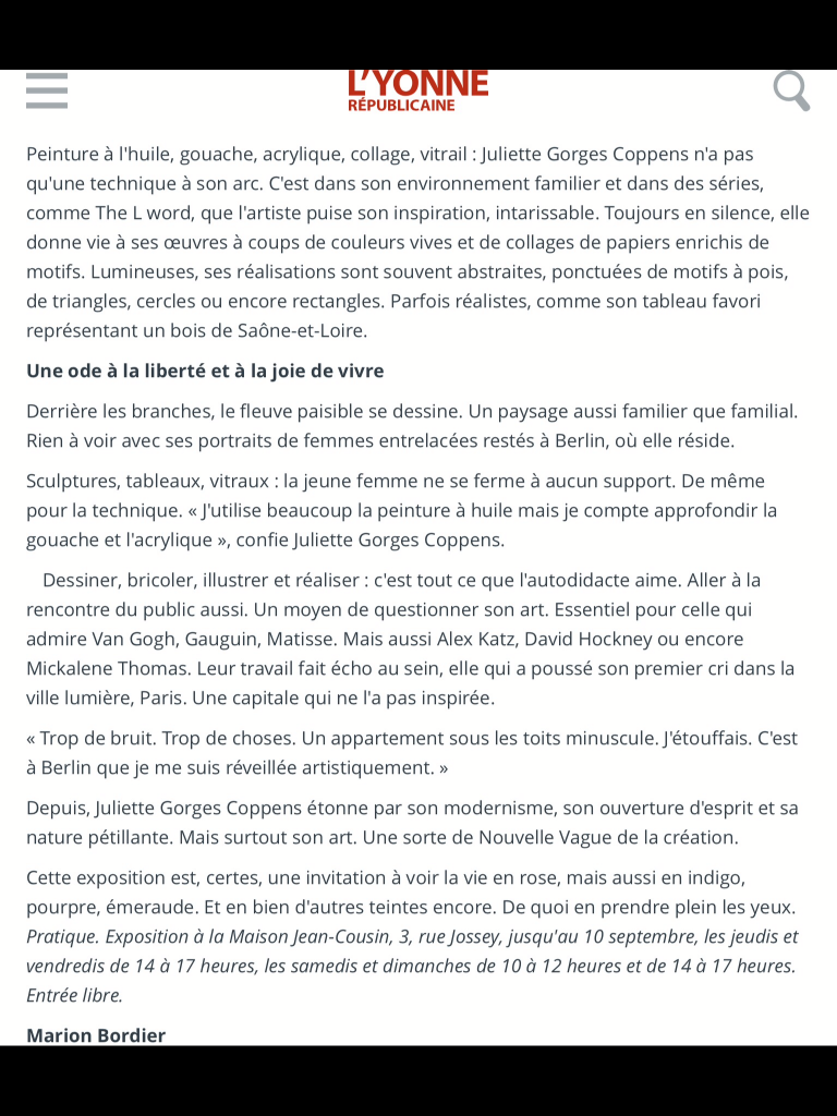 Article Yonne Républicaine